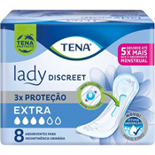ABSORVENTE TENA LADY DISCREET EXTRA COM 8 UN
