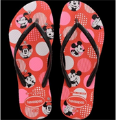 HAVAIANAS SLIM DISNEY VERMELHO CRUSH / PRETO 39/40