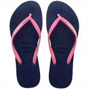 HAVAIANAS SLIM LOGO POP-UP AZUL / PINK 35/36
