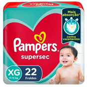FRALDA PAMPERS BASICA SUPERSEC XG 22UN PACOTAO
