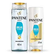 KIT PANTENE SHAMPOO 400ML+COND BRILHO EXTREMO 175ML