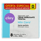 SABONETE HIDRATANTE CLOY MILK CARE 8X80GR PROMO