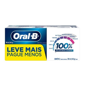 CREME DENTAL ORAL-B 100% 140GR C/2 LEVE MAIS PAGUE MENOS