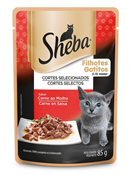 SHEBA FILHOTE CARNE AO MOLHO 85GR SACHE