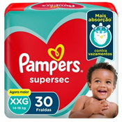 FRALDA PAMPERS SUPERSEQUINHA XXG 30UN MEGA
