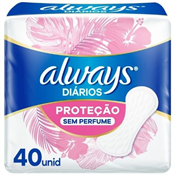 ABSORVENTE ALWAYS DIARIO SEM ABAS SEM PERFUME 40 UNIDADES