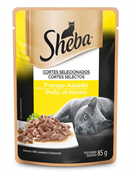 SHEBA ADULTO FRANGO ASSADO 85GR SACHE