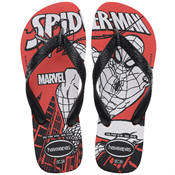 HAVAIANAS TOP MARVEL LOGOMANIA VERMELHO RUBI / PRETO 37/38