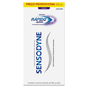 CREME DENTAL SENSODYNE RAPIDO ALIVIO 2X180GR
