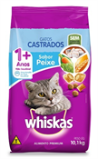 WHISKAS GATOS CASTRADOS PEIXE 10,1KG