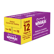 WHISKAS ADULTO CARNE 85GR L12 P10 SACHE PROMO