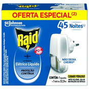 RAID ELETRICO 45 NOITES APARELHO 32.9ML OFERTA ESPECIAL