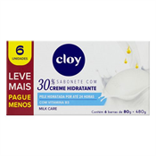SABONETE HIDRATANTE CLOY MILK CARE 6X80GR PROMO