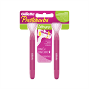 APARELHO GILLETTE PRESTOBARBA ULTRAGRIP MOVEL FEMININO C/2