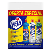 VEJA 500ML C/3 MULTIUSO + BANHEIRO + COZINHA PROMO