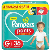 FRALDA PAMPERS CONFORTSEC PANTS G 36UN MEGA
