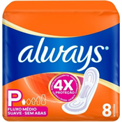 ABSORVENTE ALWAYS BASICO SEM ABAS SUAVE P 8 UNIDADES
