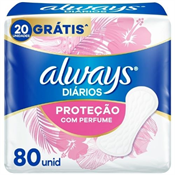 ABSORVENTE ALWAYS DIARIO S/ABAS C/PERFUME 80UN LEVE MAIS PAGUE MENOS