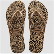 HAVAIANAS SLIM ANIMALS AREIA / DOURADO 37/38