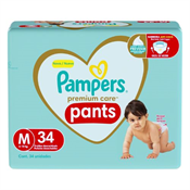FRALDA PAMPERS PREMIUM CARE M 34UN PANTS