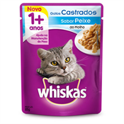 WHISKAS CASTRADOS PEIXE 85GR SACHE