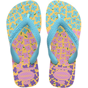 HAVAIANAS KIDS FLORES AMARELO CAJA / AZUL TRADICIONAL 27/28