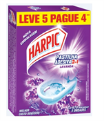 PASTILHA ADESIVA HARPIC LAVANDA - LEVE 5UN PAGUE 4 UN