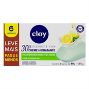 SABONETE HIDRATANTE CLOY GINGER & LEMON ANTIBAC 6X80GR PROMO
