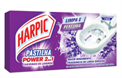 PASTILHA ADESIVA HARPIC 2 EM 1 LAVANDA 9GR - 3UN