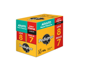 PEDIGREE ADULTO RACAS PEQUENAS CARNE AO MOLHO 100GR LEVE 8 PAGUE 7 PROMO