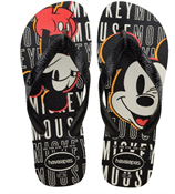 HAVAIANAS TOP DISNEY BRANCO / PRETO / PRETO 39/40