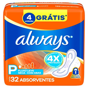 ABSORVENTE ALWAYS BASICO C/ABAS SECA P 32UN LEVE MAIS PAGUE MENOS