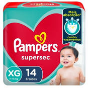 PAMPERS BASICA SUPERSEC XG 14UN PACOTINHO