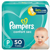 FRALDA PAMPERS CONFORTSEC P 50UN MEGA