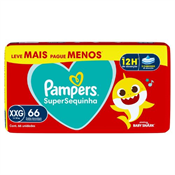FRALDA PAMPERS SUPERSEQUINHA XXG 66UN JUMBO
