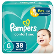 FRALDA PAMPERS CONFORTSEC G 38UN MEGA