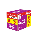 WHISKAS ADULTO CARNE 85GR LEVE 8 PAGUE 7 PROMO