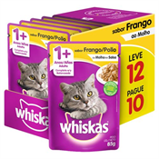 WHISKAS ADULTO FRANFO 85GR L12 P10 SACHE PROMO