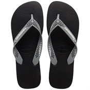 HAVAIANAS POWER LIGHT SOLID PRETO / CINZA ACO 39/40