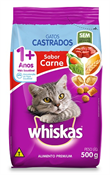 WHISKAS GATOS CASTRADOS CARNE 500GR