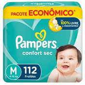 FRALDA PAMPERS CONFORTSEC MAX M 112UN