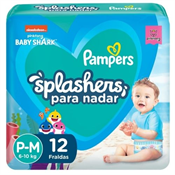 FRALDA PAMPERS SPLASHERS P/M 12UN