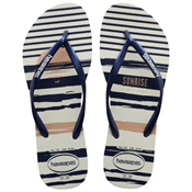 HAVAIANAS SLIM NAUTICAL BRANCO / MARINHO / BRANCO 37/38