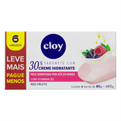 SABONETE HIDRATANTE CLOY RED FRUITS 6X80GR PROMO