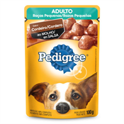 PEDIGREE ADULTO RACAS PEQUENAS CORDEIRO AO MOLHO 100GR SACHE