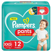 FRALDA PAMPERS CONFORTSEC PANTS XXG 12UN PACOTAO