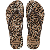 HAVAIANAS SLIM ANIMALS ROSE GOLD / CAFE 35/36