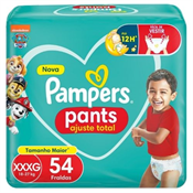 FRALDA PAMPERS CONFORTSEC PANTS XXXG 54UN TOP