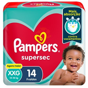 PAMPERS BASICA SUPERSEC XXG 14UN PACOTINHO