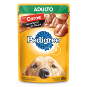 PEDIGREE ADULTO RACAS MEDIAS E GRANDES CARNE AO MOLHO 100GR SACHE